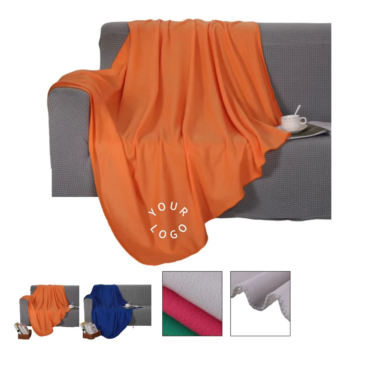 Double Sided Velvet Blanket Soft Polyester Fabric 1