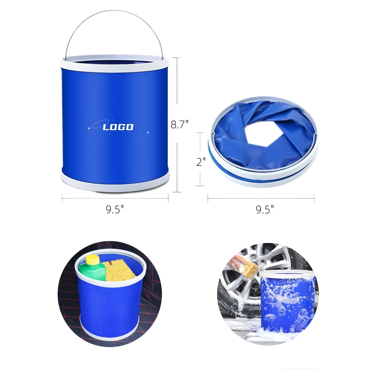 9L Portable Folding Bucket 1