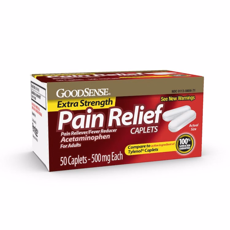 Pain Relief Acetaminophen Caplets - Extra Strength 50 Pack