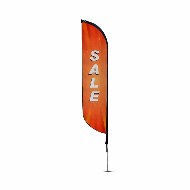 1.55ft x 5.5ft Feather Flag - Mesh_Cross base