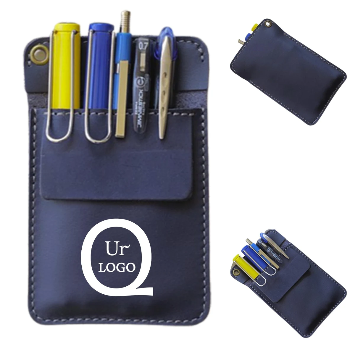 Leather Pen Pocket Pouch For Shirts 1