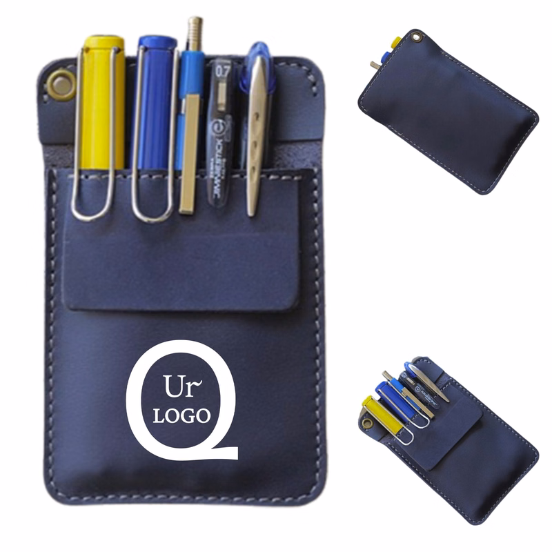 Leather Pen Pocket Pouch For Shirts