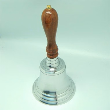 Silver Bell with Wood Handle