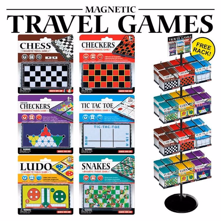 Magnetic Travel Games with Display - 240 Piece