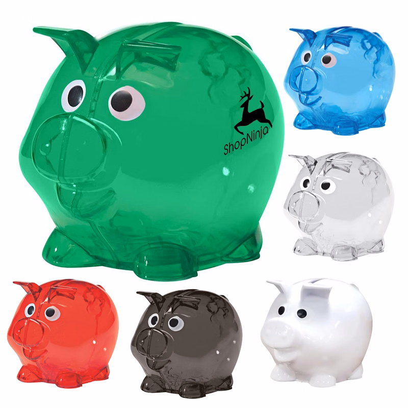 Miniature Plastic Piggy Coin Bank