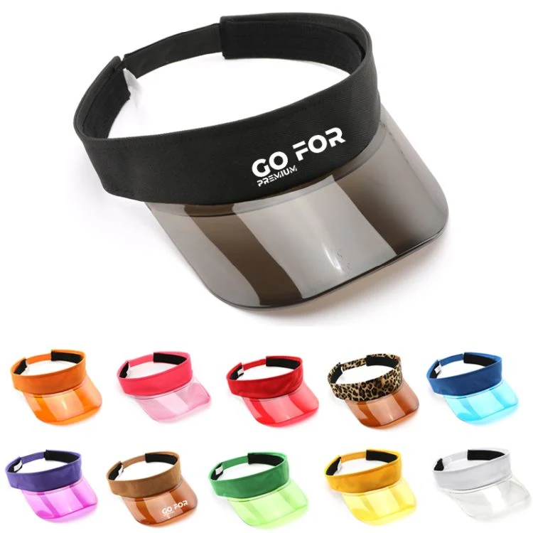 Clear Colored Plastic Sun Visors Hat 1