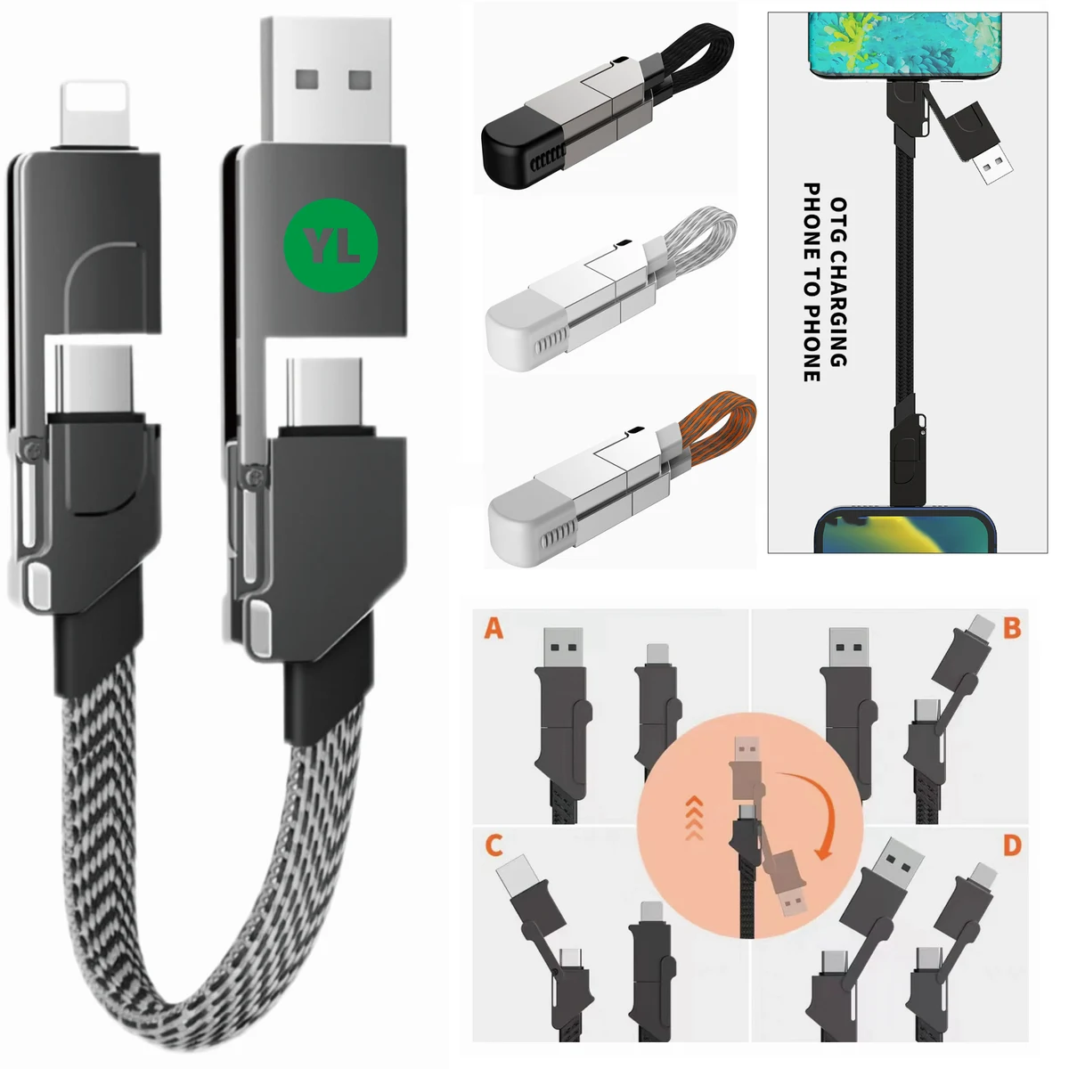6-in-1 Quick Charge Cable (60 Watt) 1