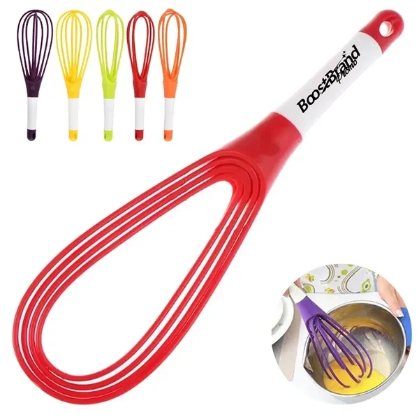 Custom Heat-Resistant Folding Silicone Whisk — Culinary School Gift for Cooks 1