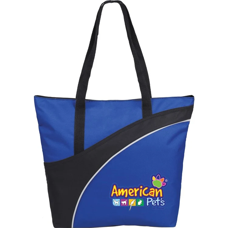 Bellina Zippered Poly Canvas Tote 1