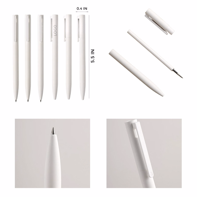 MOQ 10 PCS Functional Pure White Click Pen