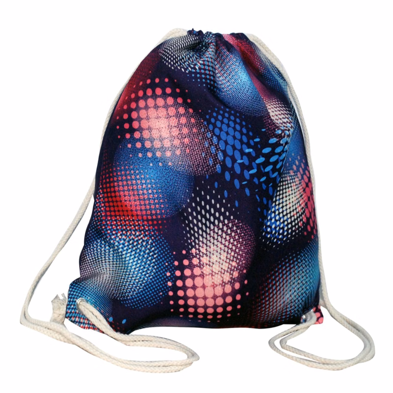 13.5"x 8" Drawstring Cotton Backpack w/ Full Color Backpacks