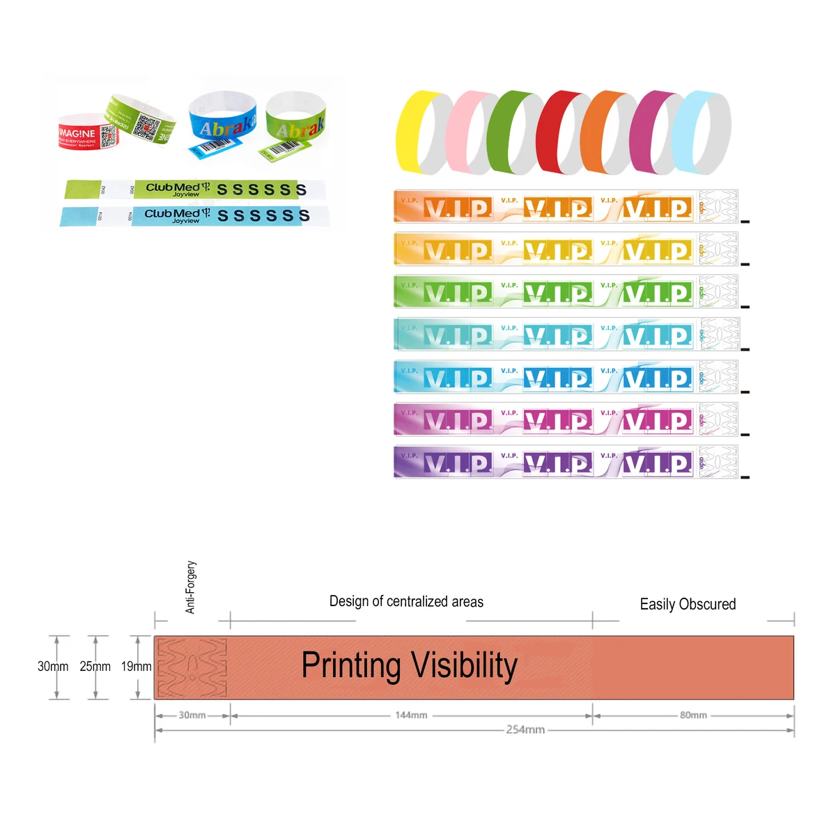 Custom Printed Premium Tyvek Wristbands 1