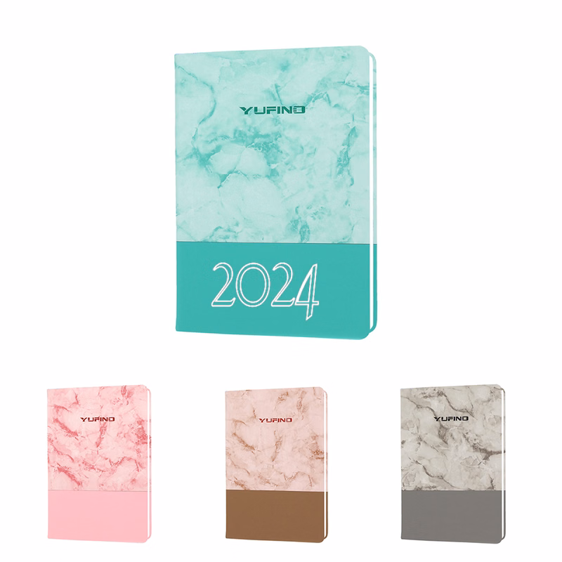 A5 New Marble Splicing PU Leather Business Notepad