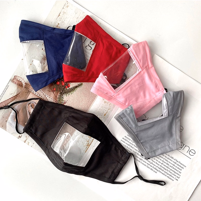 Lip visible protective face mask