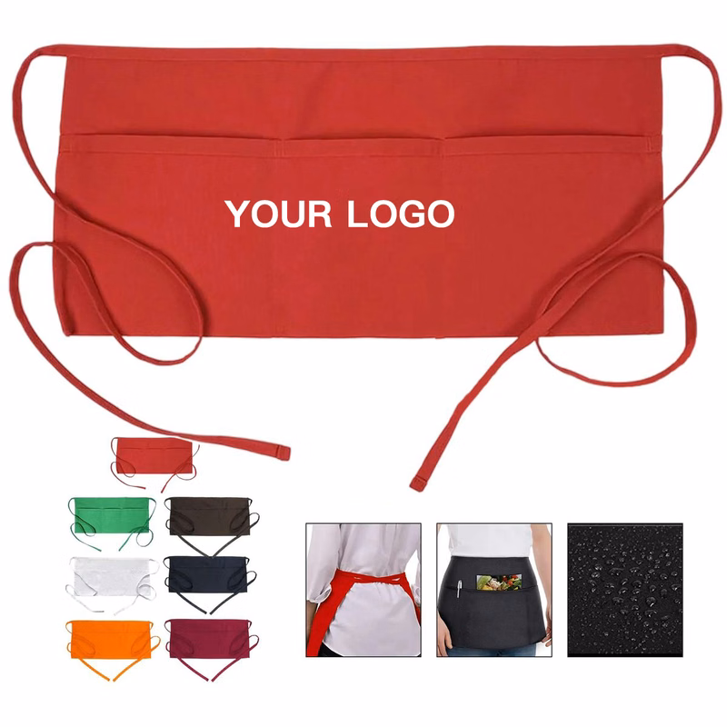 Restaurant Half Apron with Multi Compartments