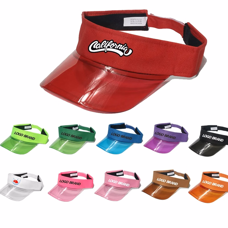 PVC Solar Transparent Bingo Visor Poker Sun Hat