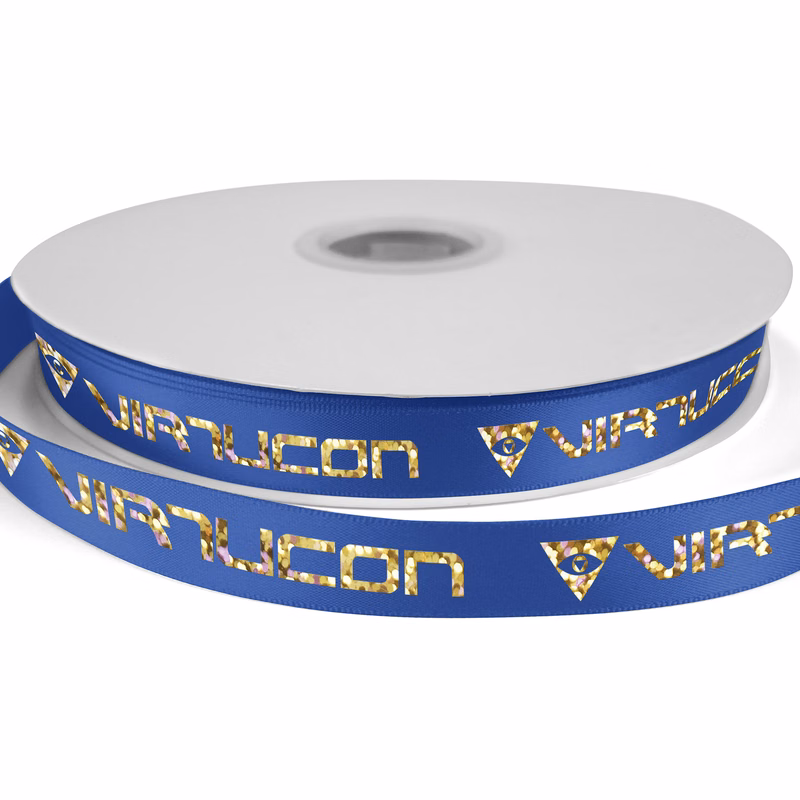 5/8" Bridal Satin Ribbon - 50yd Roll - Foil Print