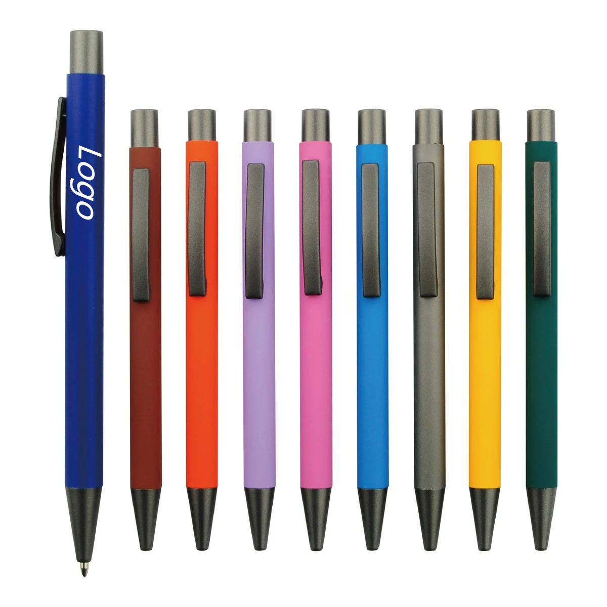 Promotion metal push click action ball pen with custom Logo 1