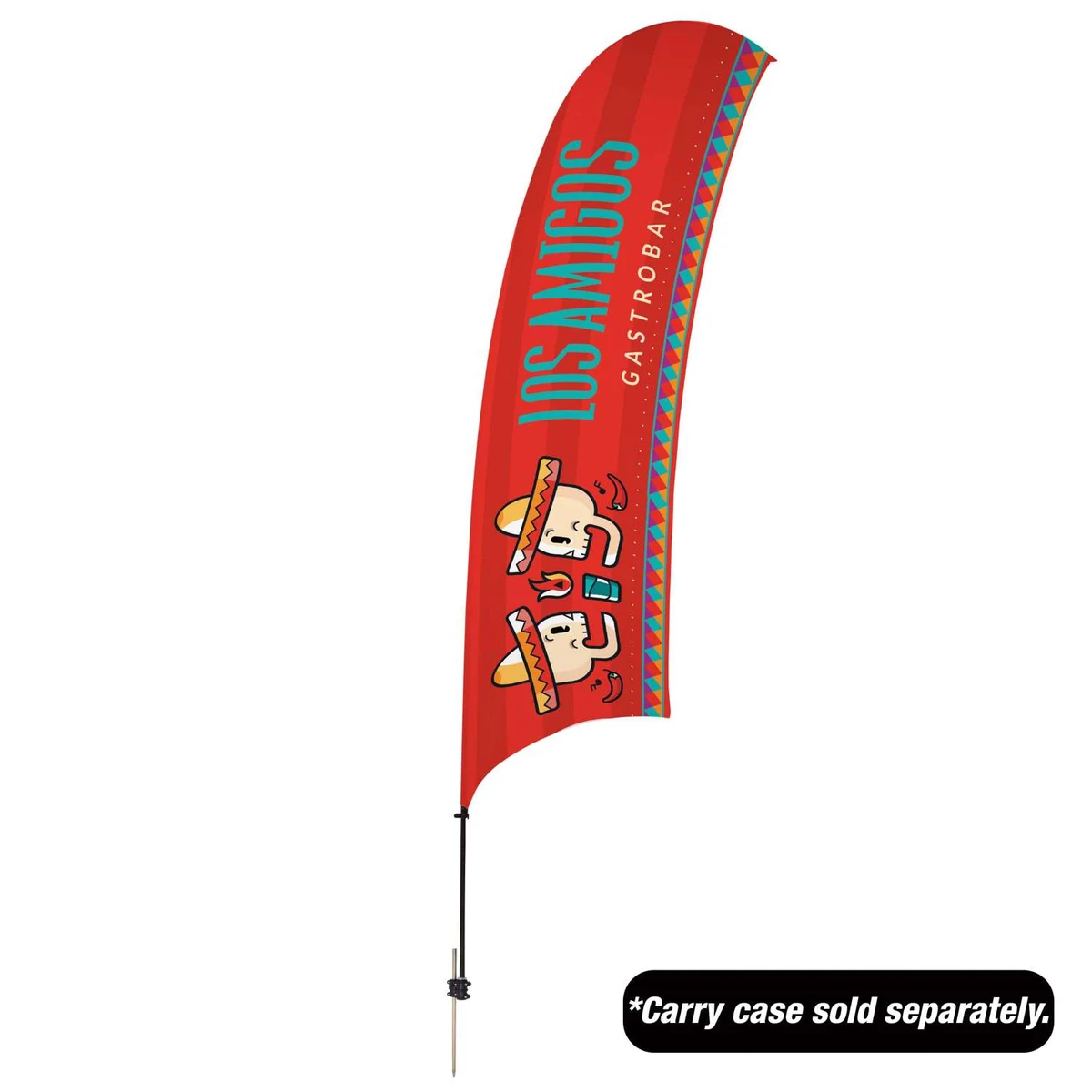 15' Value Razor Sail Sign Kit (Single-Sided with Value Spike) 1