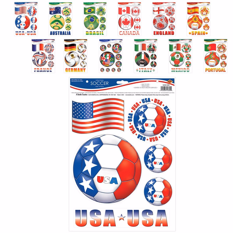 International Soccer Peel 'N Place