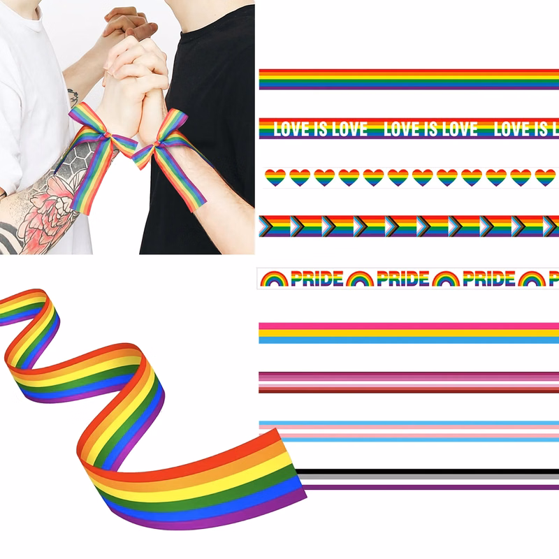 Rainbow Long Ribbon Pride Event Decoration MOQ 100PCS