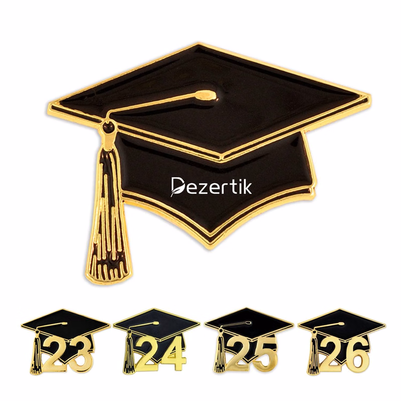 Creative Graduation Season Enamel Hollowed-Out Emblem