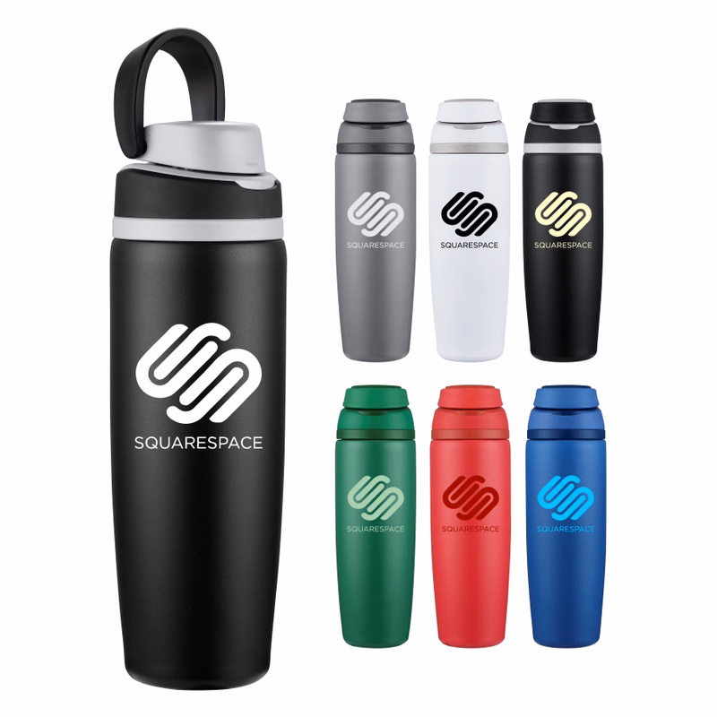 Union Printed - 25 oz. Barrel SS Vacuum Bottle w/ Carry Handle