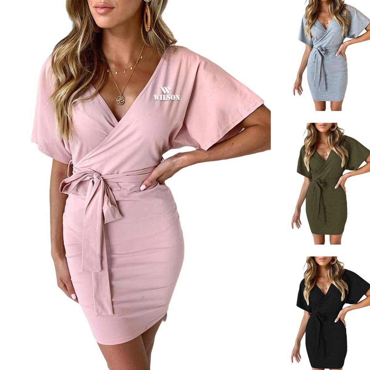 Women's V Neck Summer Dress 1