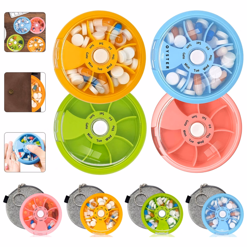 7 Compartments Weekly Pill Organizer