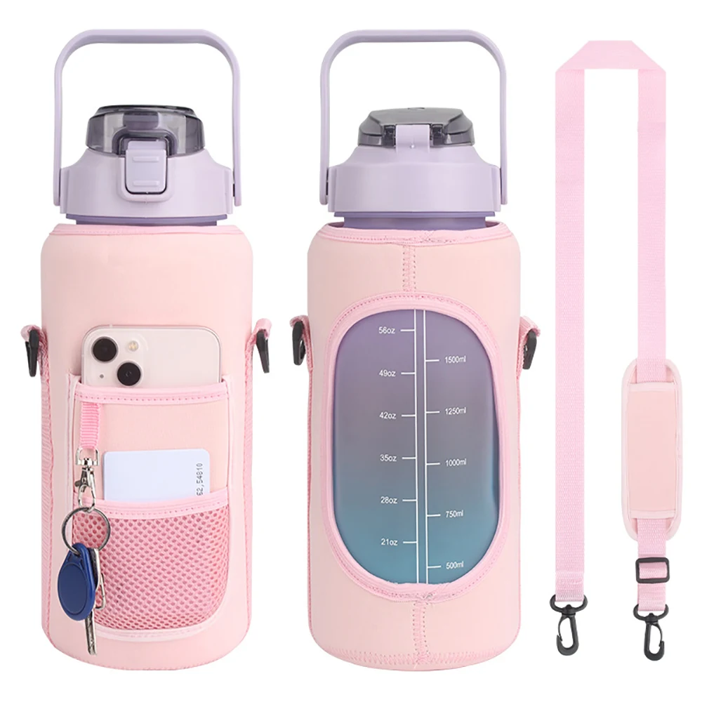 2000ML Half Gallon Water Bottle Holder with Shoulder Strap 1