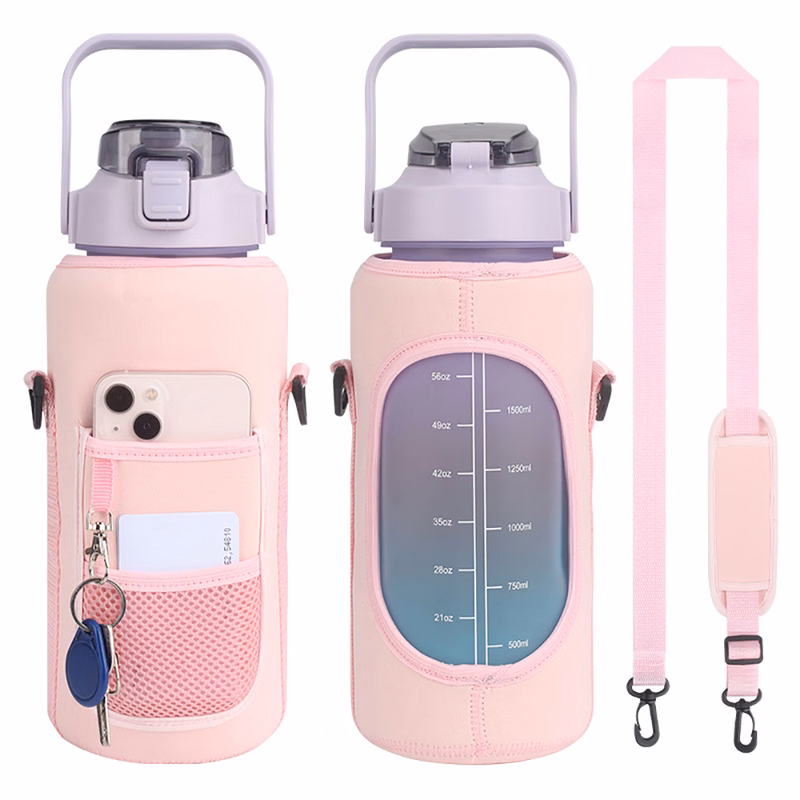2000ML Half Gallon Water Bottle Holder with Shoulder Strap