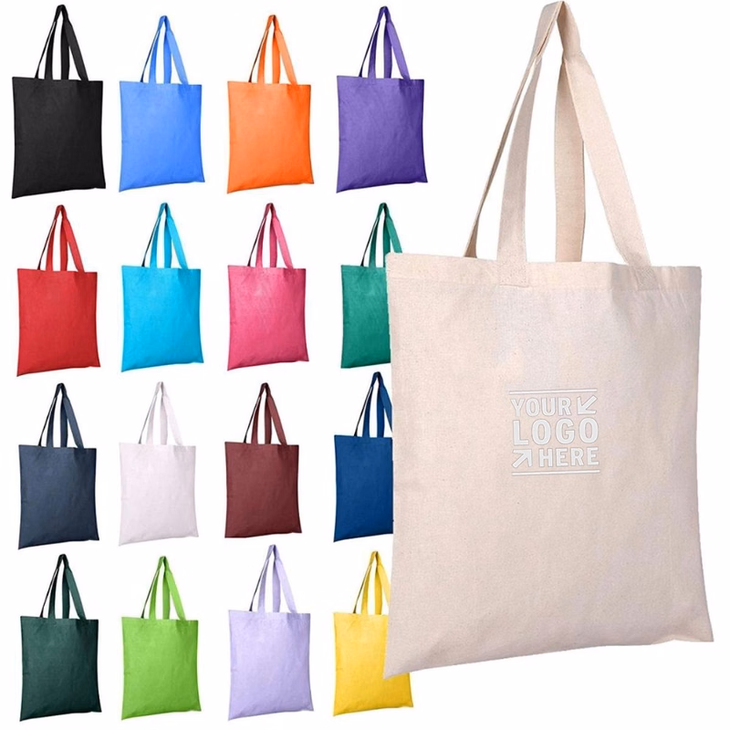 Wholesale Reusable Blank Canvas Cotton Tote Shopping Bag