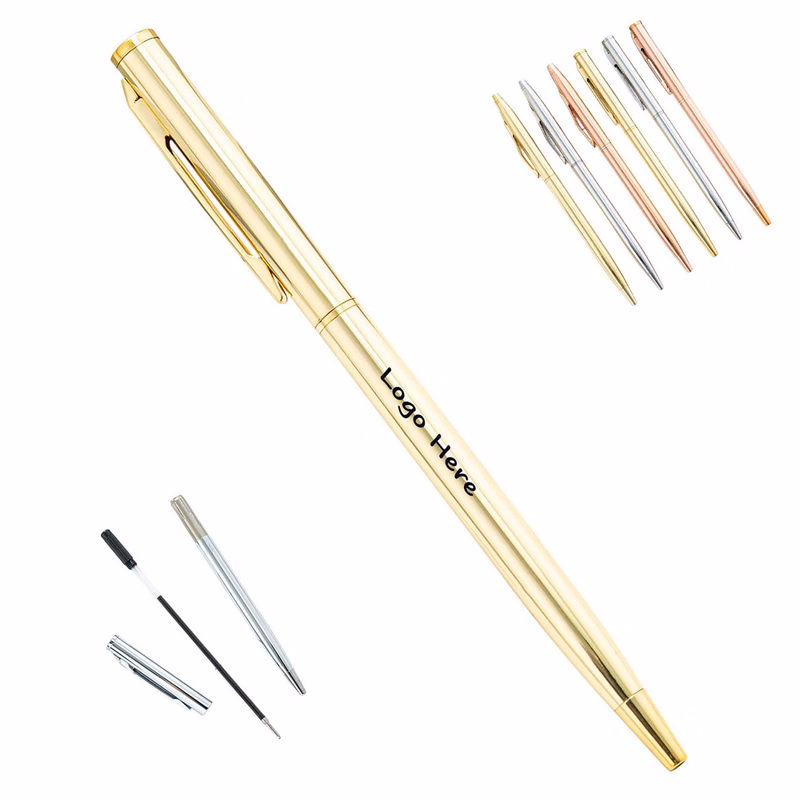Stainless Steel Ballpoint Pens Black Ink Medium Point