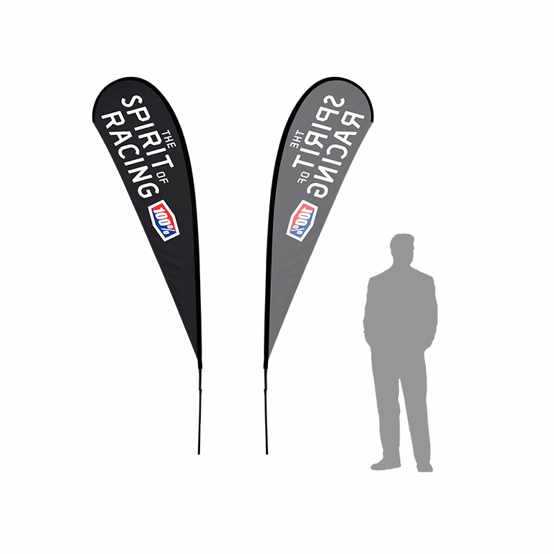 11ft Single Sided TearDrop Flag w/ Pole