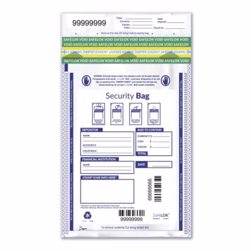 Deposit Bags, Single Pocket, Opaque 9 X 12"
