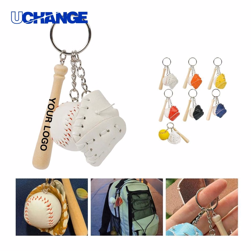 Baseball Souvenir Keychain Keepsake Compact Design