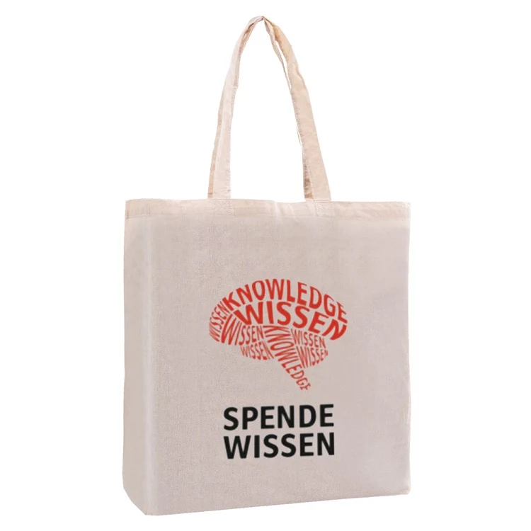 Calico Bag with Gusset, custom tote bag with logo imprint 1