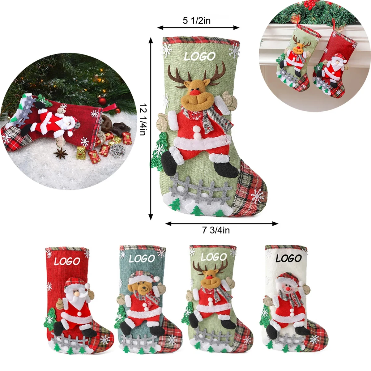 Christmas Sock Gift Bag 1