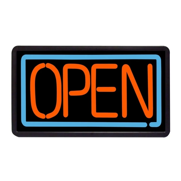 Open Sign 13" x 24" Simulated Neon Sign 1