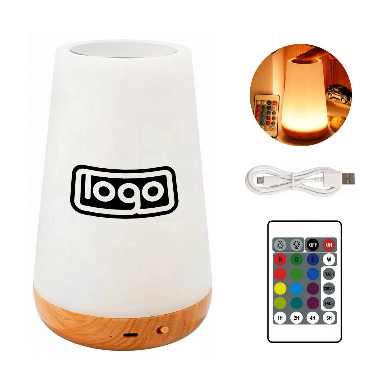 13 RGB Dimmable Ambient Bedside Lamp 1