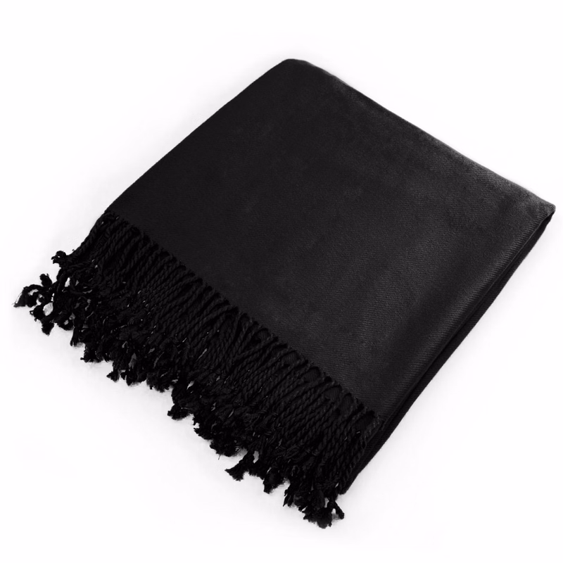 CLOSEOUT - Black Alpaca Wool Throw Blankets