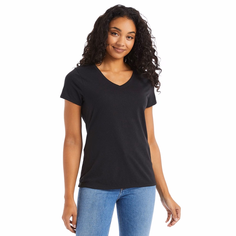 Hanes Perfect-T Women's Short Sleeve V-neck Triblend T-shirt