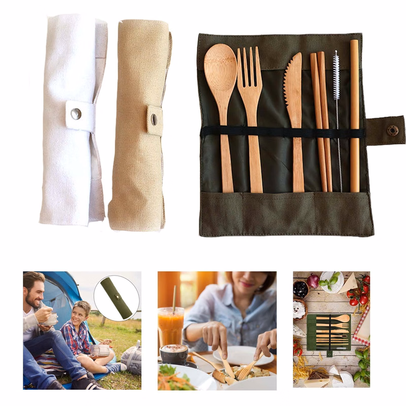 Eco-friendly Bamboo Cultery Set With Packet