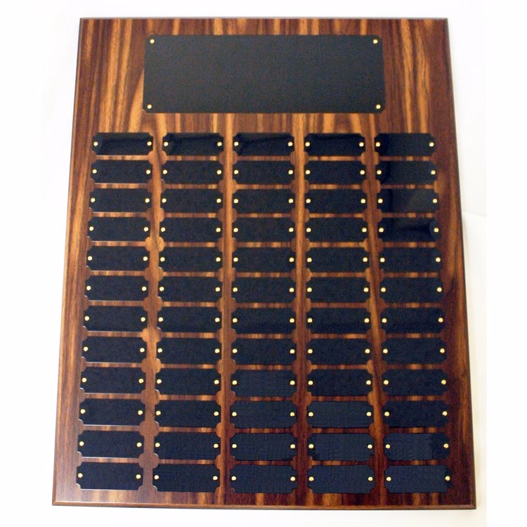 102 Plate Walnut Finish Perpetual Plaques