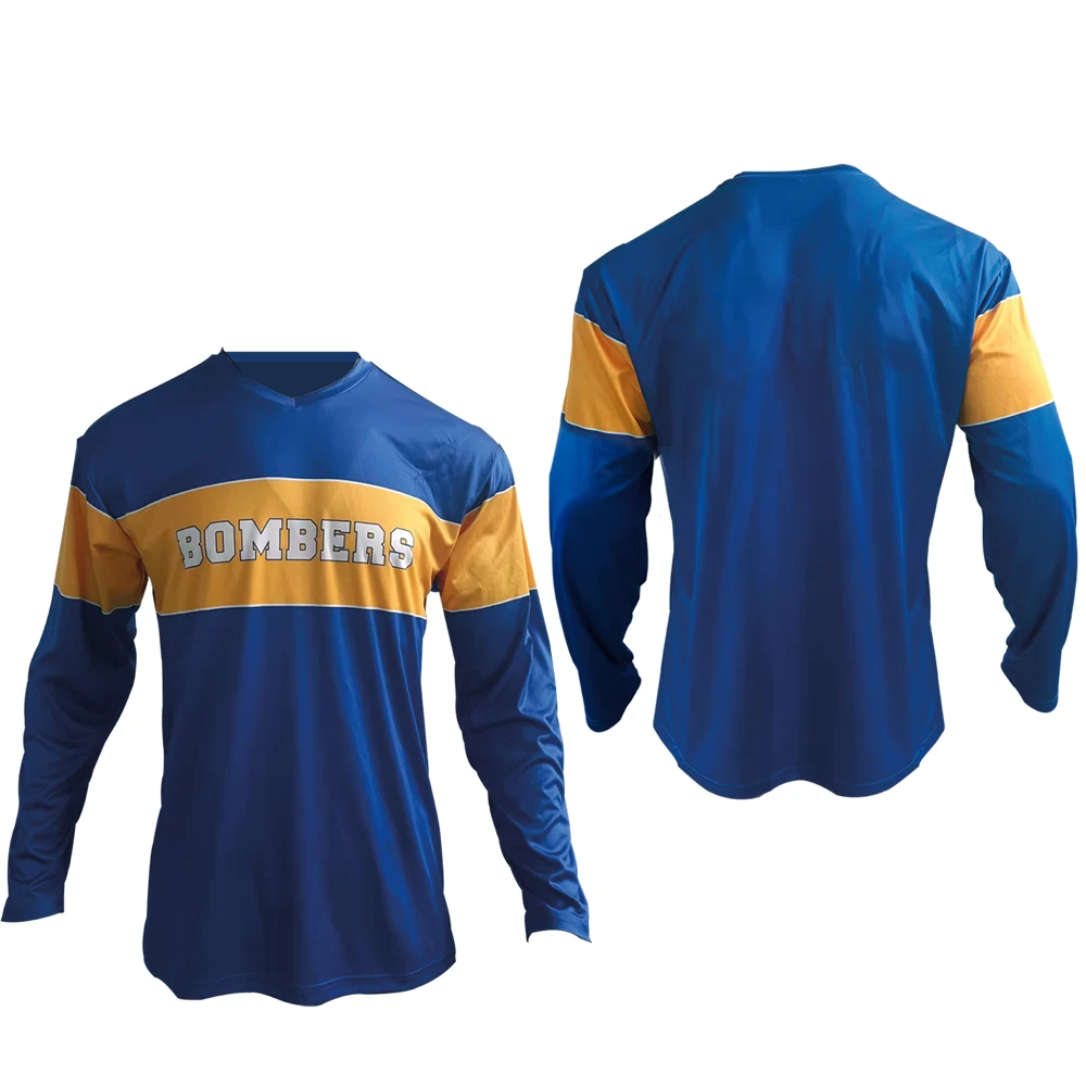 Men's V-Neck LS Smooth Polyester Shirt 1