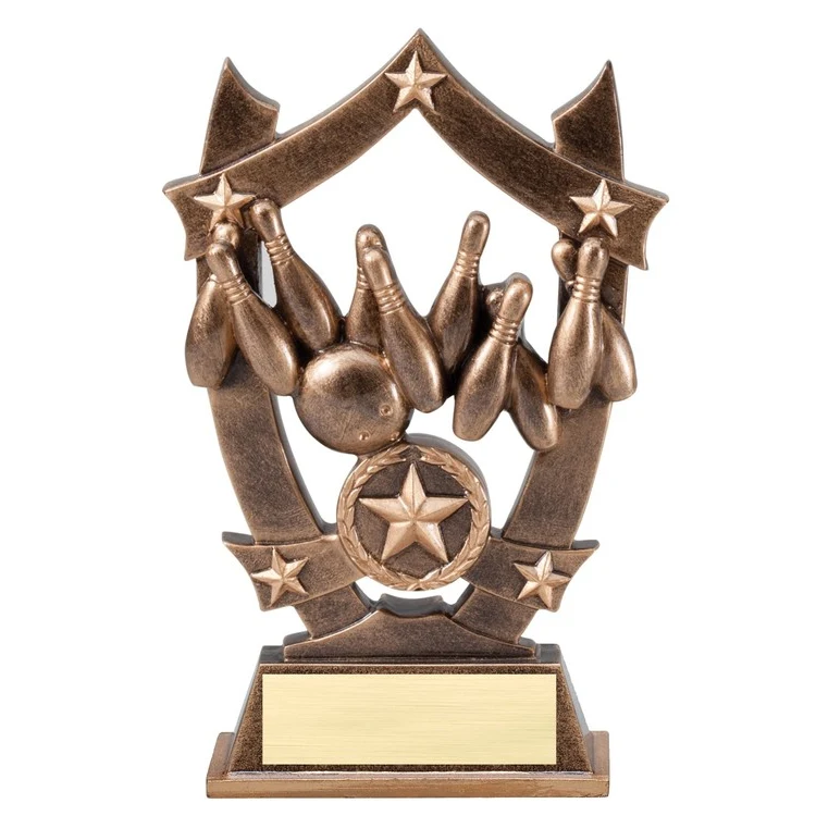 6-1/4" Bowling Stars Resin Award 1