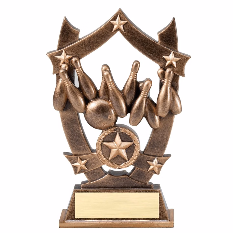 6-1/4" Bowling Stars Resin Award