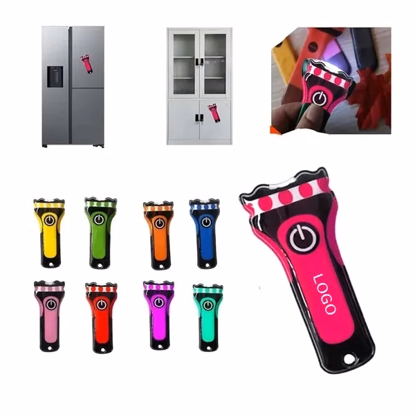 Magnetic PVC Keychain Flashlight