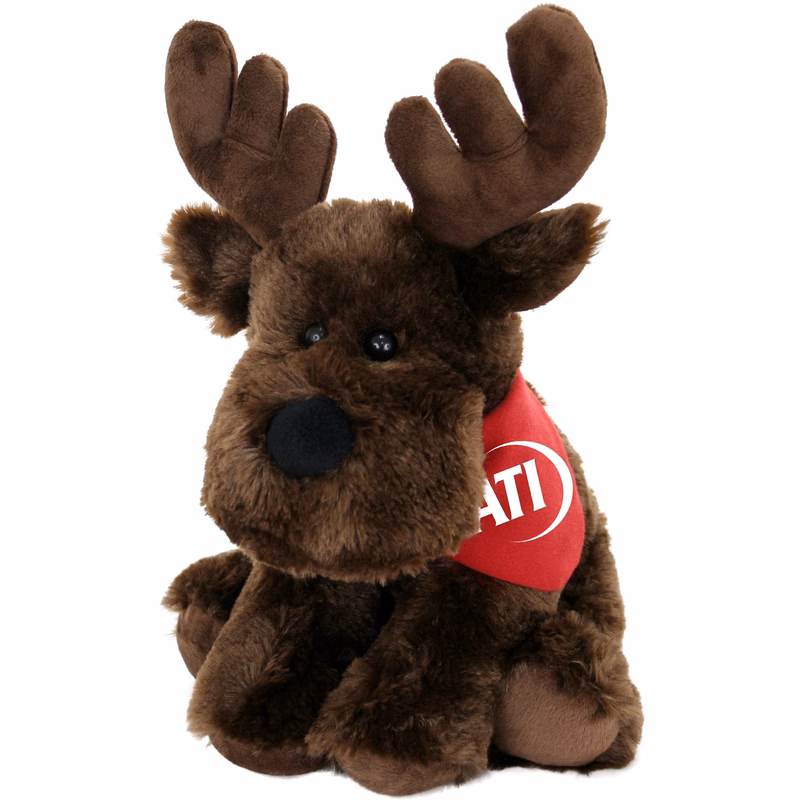 8" Brown Plush Moose