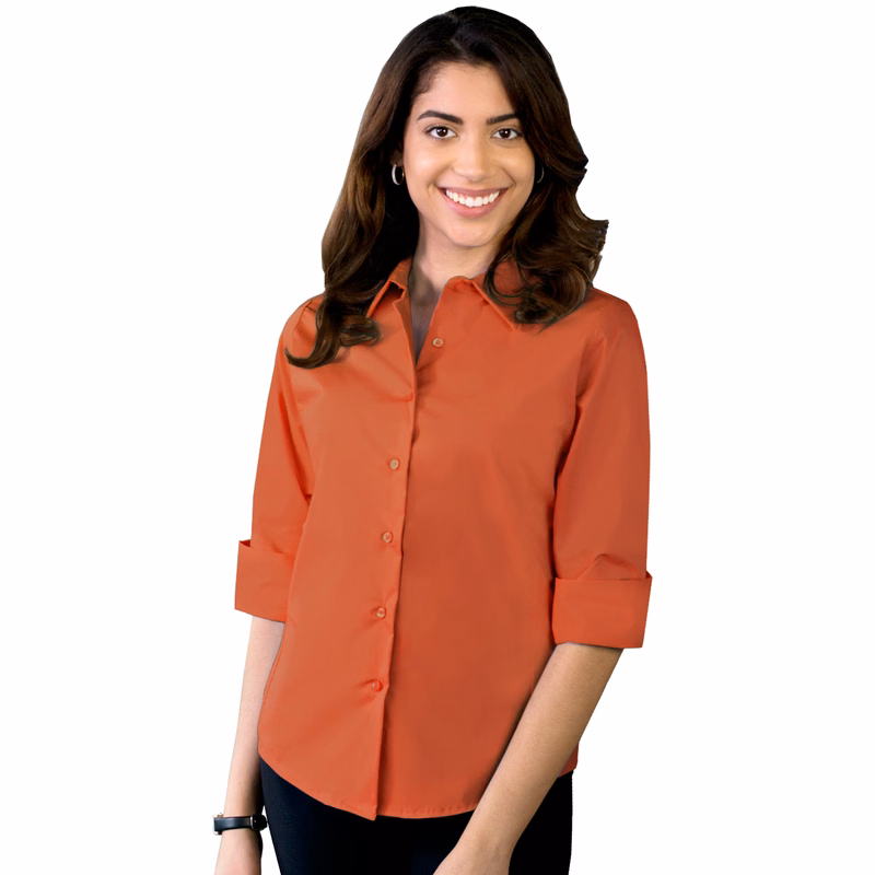 Ladies' 3/4 Sleeve Stretch Poplin Shirt